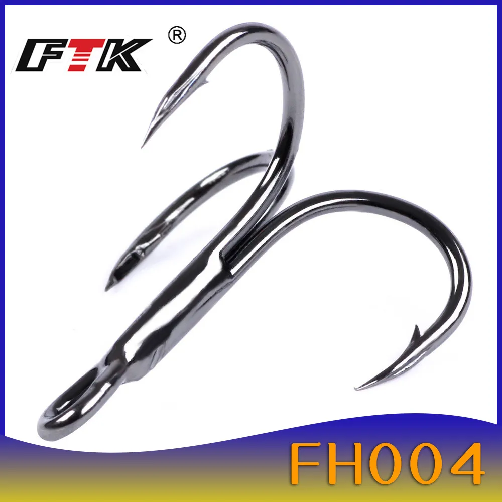 FTK 15pcs/20pcs Fishing Hook Baitholder Wobblers Treble Barbed Hook Bass Lure Holder Set Saltwater Needle Minnow