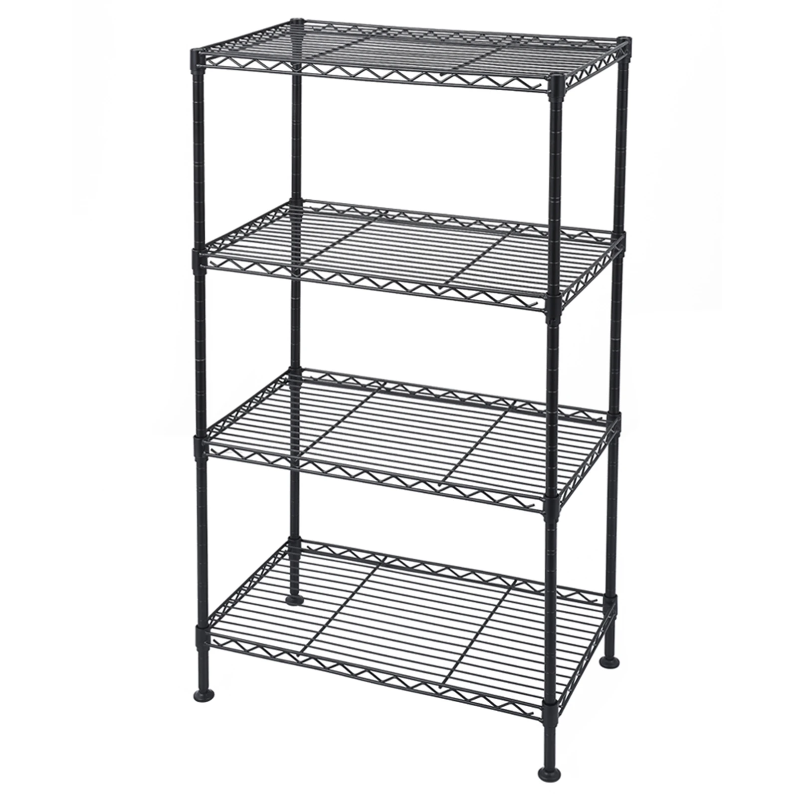 4-Tier Industrial Welded Wire Shelving Storage Rack Kitken Shelf  (50 x 30 x 80)cm  US Warehouse