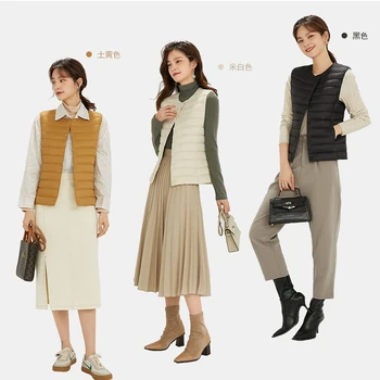 NewBang 90% Matt Fabric Women's Warm Vests Ultra Light Down Vest Women Two Ways Waistcoat Portable Warm Sleeveless Winter Liner 3 NewBang 90% Matt Fabric Women's Warm Vests Ultra Light Down Vest Women Two Ways Waistcoat Portable Warm Sleeveless Winter Liner 3