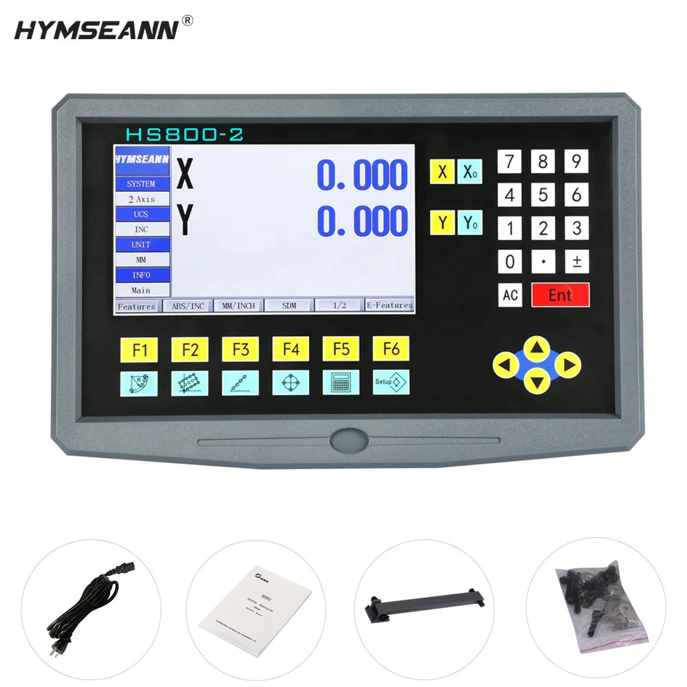 HS800-2 Multilingual  2 Axis Lathe Milling BIG LCD DRO Digital Readout TTL AC110V/220V Display For Linear Scale Rrating Ruler