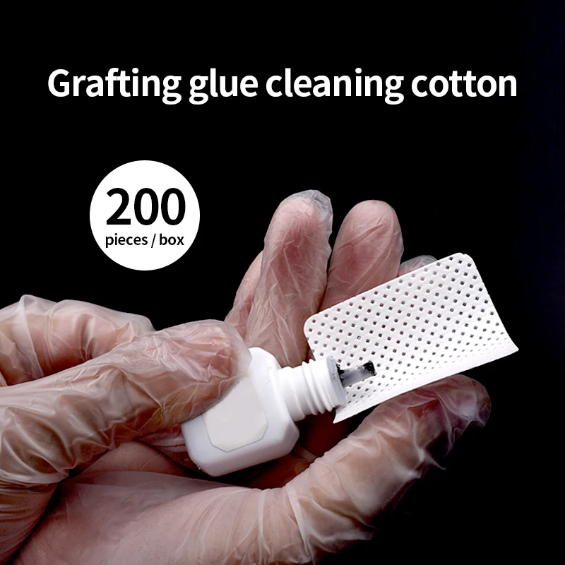 NATUHANA 200pcs Grafting Eyelash Glue Clean Cotton Sheet Soft Non-woven  Beauty Eyelashes Makeup Tools