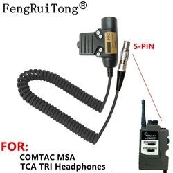 Tactical U94 PTT Headset Accessory PTT For COMTAC MSA  TCA TRI Headphones for Selex  H4855 Radio, Bowman PRR radio PRC343