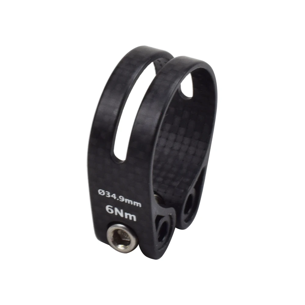 Full Carbon Bicycle Seatpost Clamps 31.8/34.9mm 14g Carbon Fiber Road MTB Mountain Bike Seat Clamp Saddle Pipe Clip