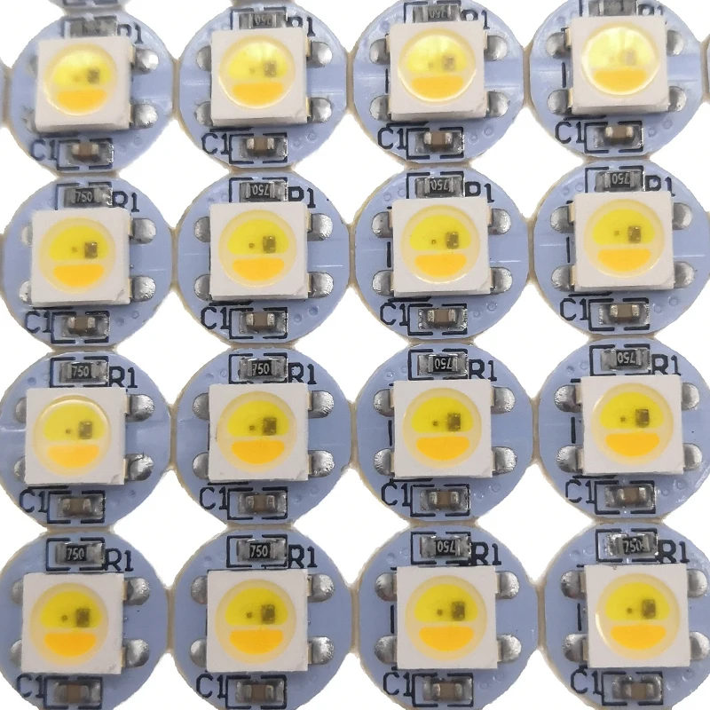 Imagem -05 - Segunda Guerra Mundial Smd5050 Chip de Led Dc5v ic Embutido com 10 mm Placa Pcb Branca Dissipador de Calor Branco Quente Âmbar Sk6812