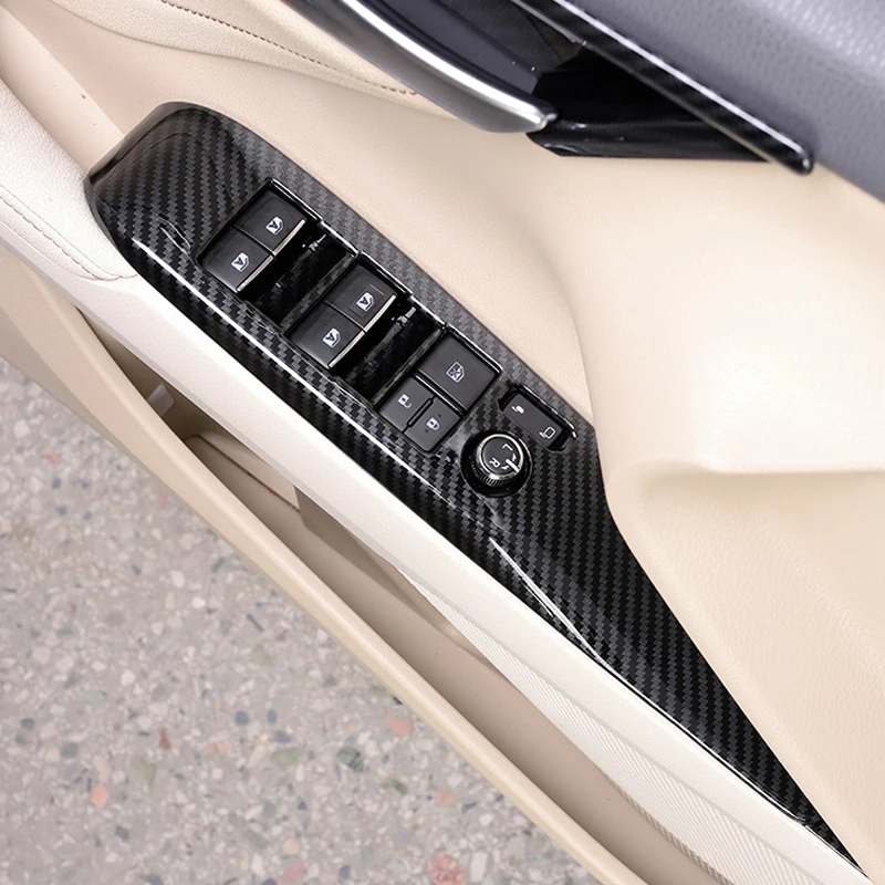 For Toyota Camry XV70 2018 2019 2020 2021 LHD Central Console Strip Cover Trim Moulding Interior Accessories ABS Carbon Fiber