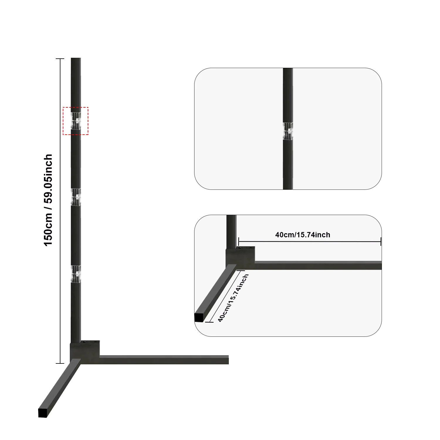 Lampade da terra angolari a LED Remote RGB WW, Dream Color, 1.5m, IC, 5V,