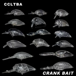 CCLTBA 10pcs/lot Blank Crankbait Unpainted Fishing Lures Blanks Hard Body Wobbler Lure Fishing Tackle for DIY