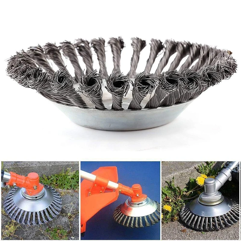 Steel Wire Grass Trimmer Head Rounded Edge Weed Trimmer Head Grass Brush Removal Grass Tray Plate For Lawnmower WeedAccessories