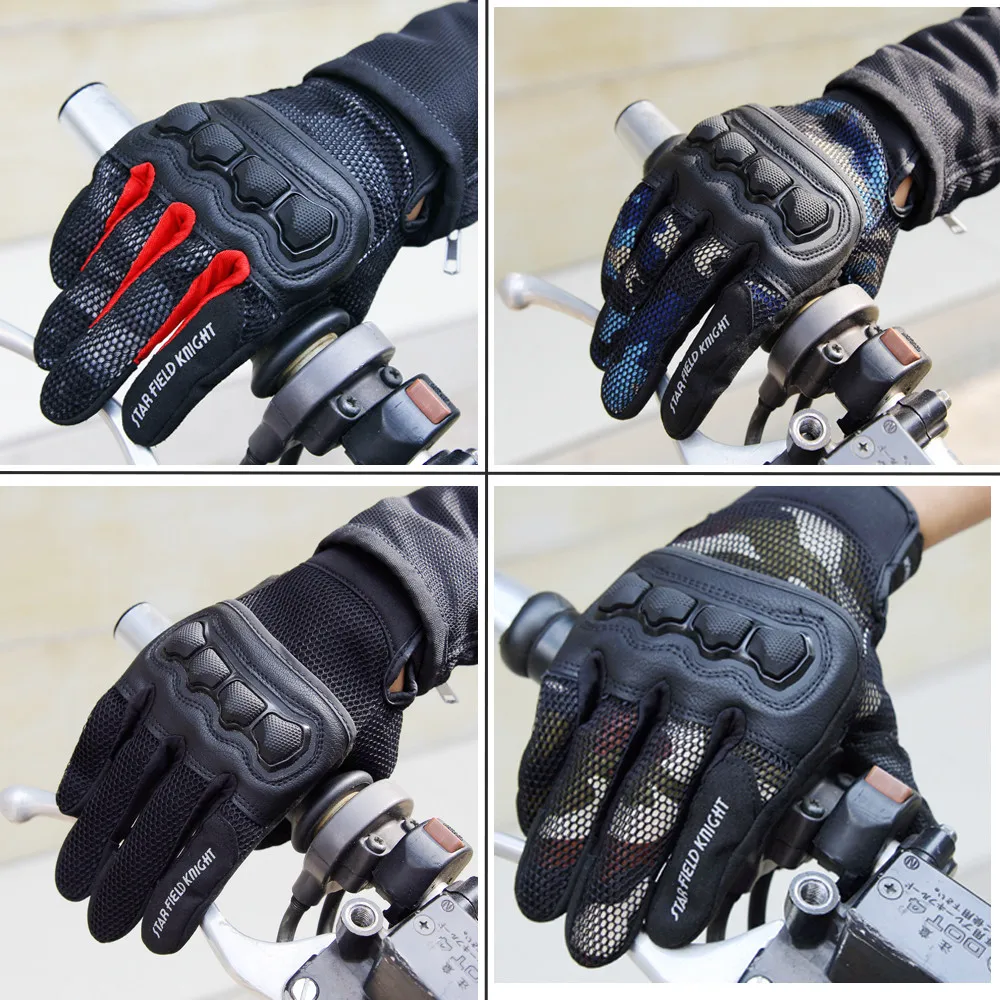 

SFK Touch Screen Motorcycle Gloves Outdoor Sports Full Finger Gentleman Riding Motorcycle Mesh Racing Cycling Gloves