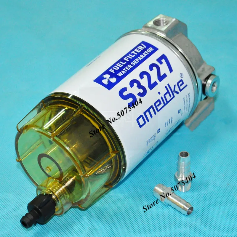 S3227 Outboard Marine Boat Fuel Filter Diesel Fuel Water Separator filter Assembly Marine Engine Boat 10 Micron 320R-RAC-01