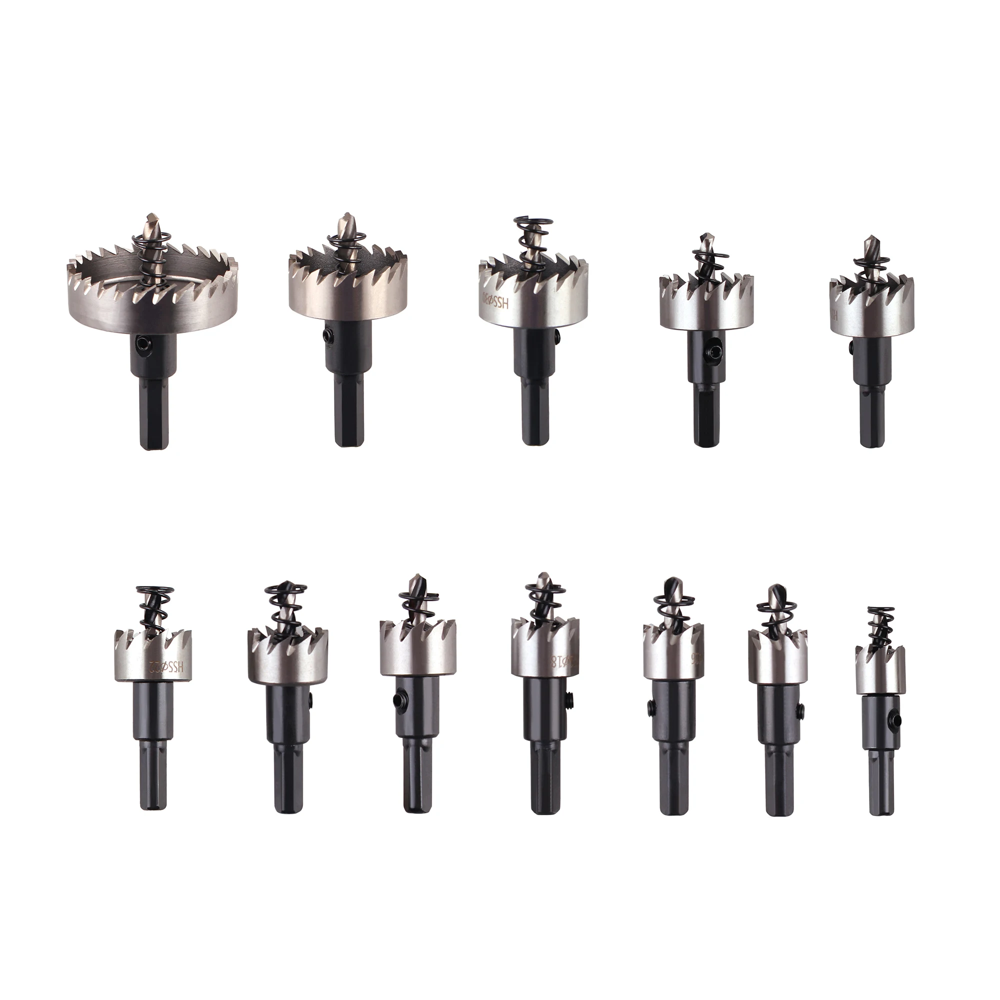 Juego de sierras de copa HSS, brocas de 15-50mm con punta de carburo para madera y Metal, Kit de cortadora de agujeros, herramienta de mano, 12 Uds.