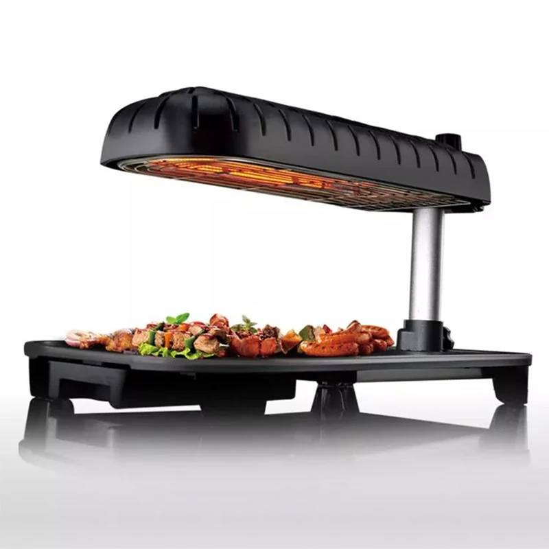 Indoor Household Smokeless Grill 1390W Non-Stick Infrared Heating Electric Grill 220V Non-Stick Barbecue Plate