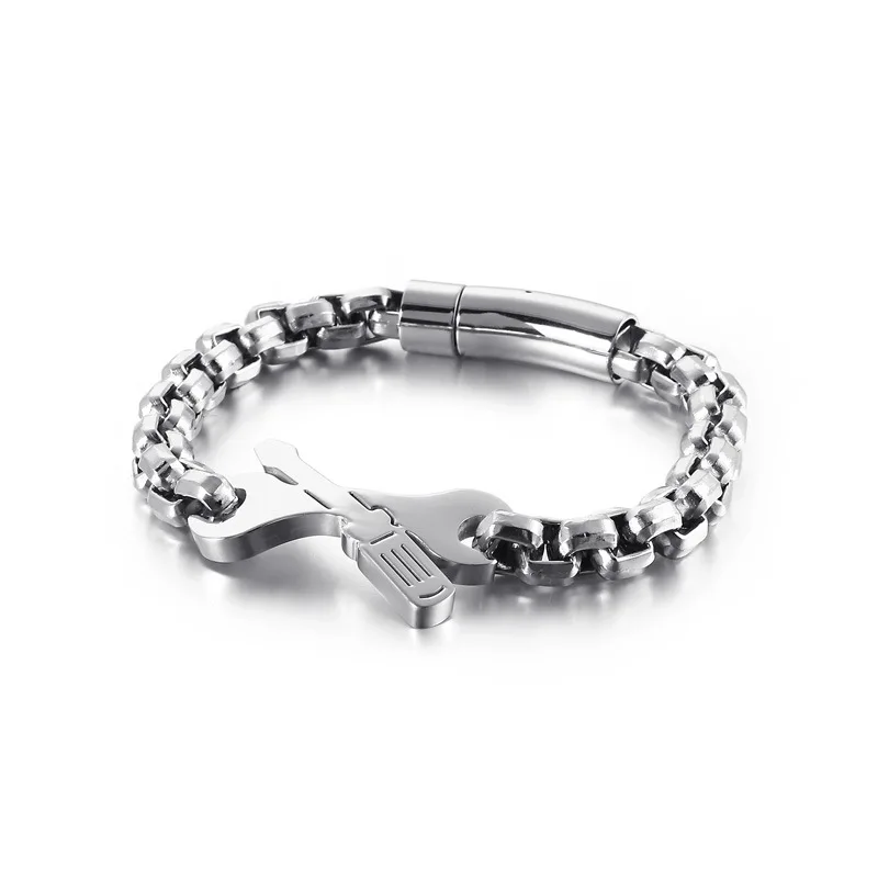 Creative wrench stainless steel bracelet men's punk titanium steel hip-hop tide jewelry