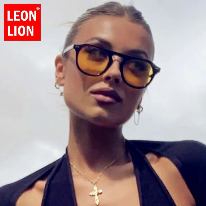 

LeonLion 2023 Oval Women Sunglasses Luxury Sun Glasses Women Retro Glasses Brand Designer Sunglasses Women Round Gafas De Sol