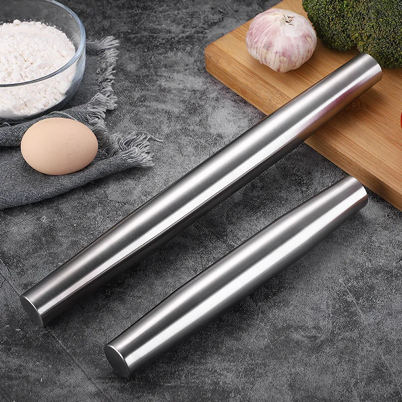 Household Stainless Steel Rolling Pin Dumpling Durable Rolling Stick Kitchen Baking Tool