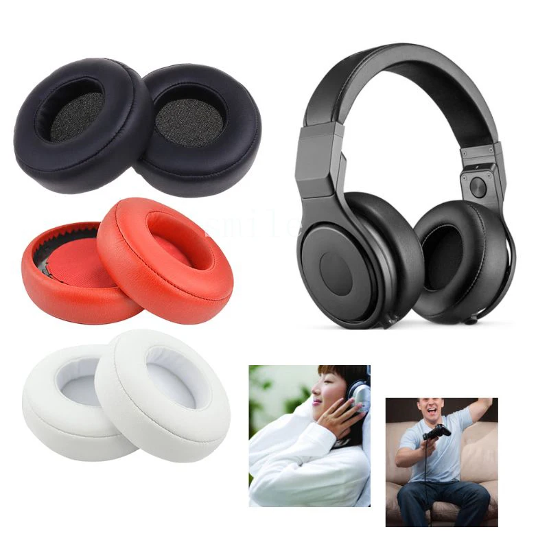 1Pair Replaced Leather Earpads Ear Cushion Cover for Beats By Dr. Dre Pro Detox Headphones Accessories