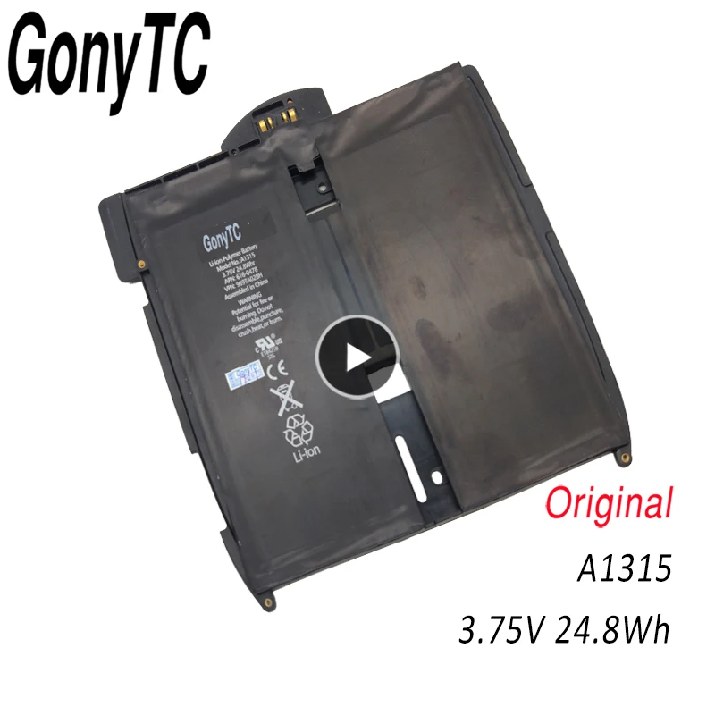 

GONYTC 3.75V Original Battery For Apple iPad 1 1st Generation A1315 A1219 A1337 616-0448 Series Laptop Genuine Notebook