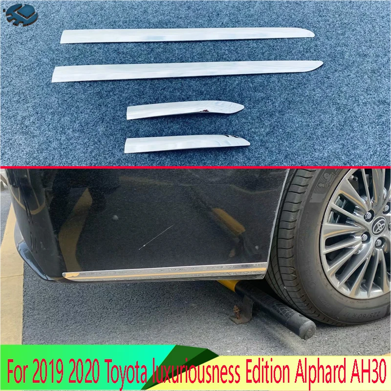 For 2019 2020 Toyota luxuriousness Edition Alphard AH30 Car Accessories Stainless Steel front and rear Bumper Protector Trim