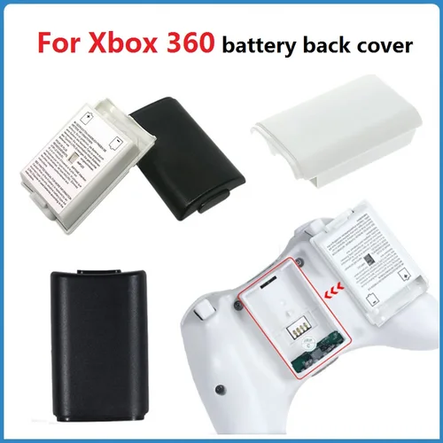 Para Xbox 360 cubierta trasera de batería controlador de juego paquete de batería cubierta carcasa Kit para Xbox 360 reemplazo de carcasa