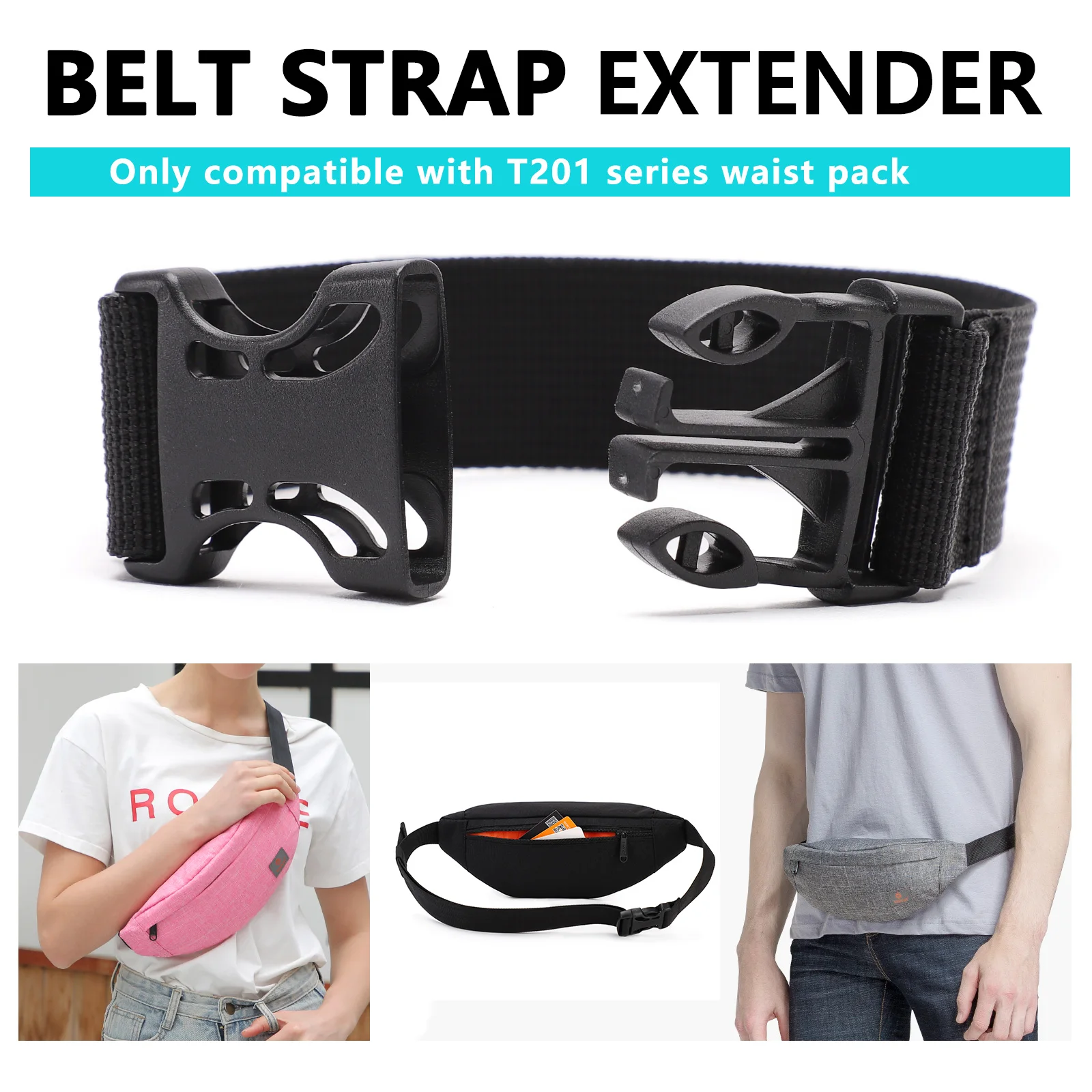 T201 Waist Bag Strap Belt bag extension strap Fat belt Strap Combination belt Banana Strap