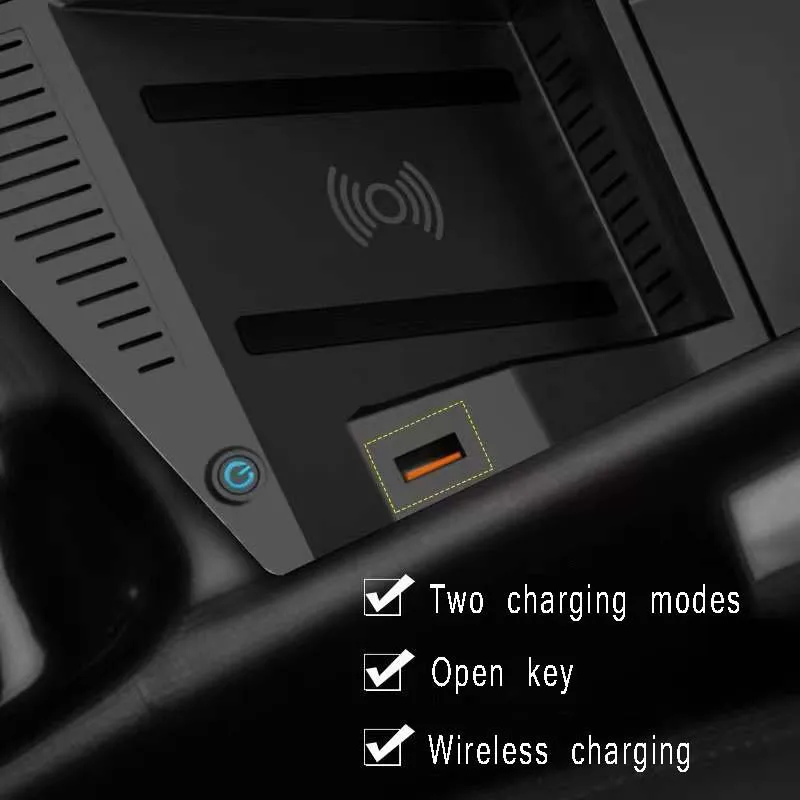 For Bmw X1 F48 Car QI Wireless Charging Charger Mobile Phone Fast Charging Holder 15W Storage Box 2016-2021