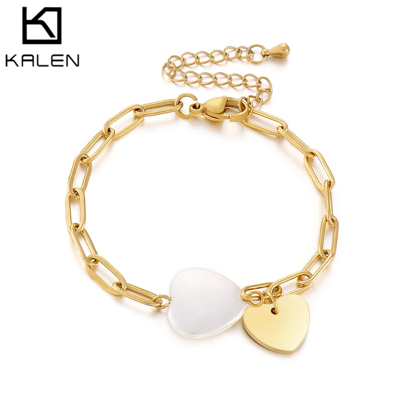KALEN Baroque Bracelet Vintage Pearl Necklace  New Bow Sweater Chain Simple Jewelry Charm Bracelets for Women