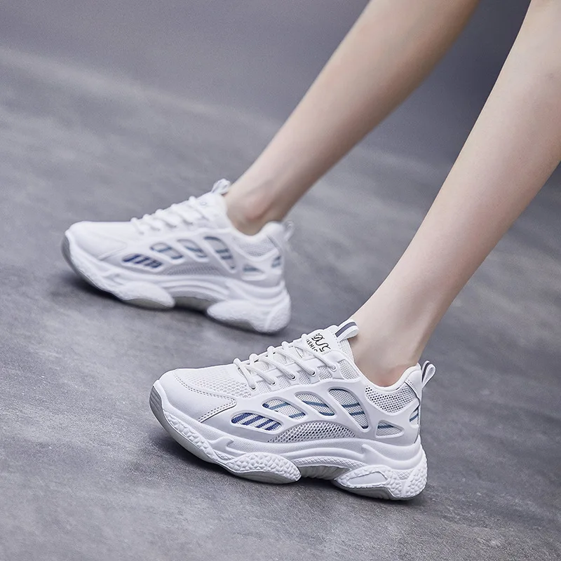 Wild Casual Shoes Women's Platform Sneakers Breathable Comfortable Outdoor Tennis Sports Shoes Street Photos Trendy Ladies Shoes