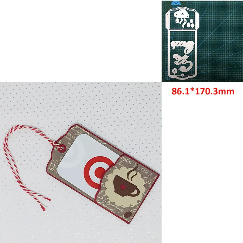metal cutting dies die cut mold coffee flip tag diy Scrapbook paper craft knife mould blade punch stencils dies 2021 hot sale