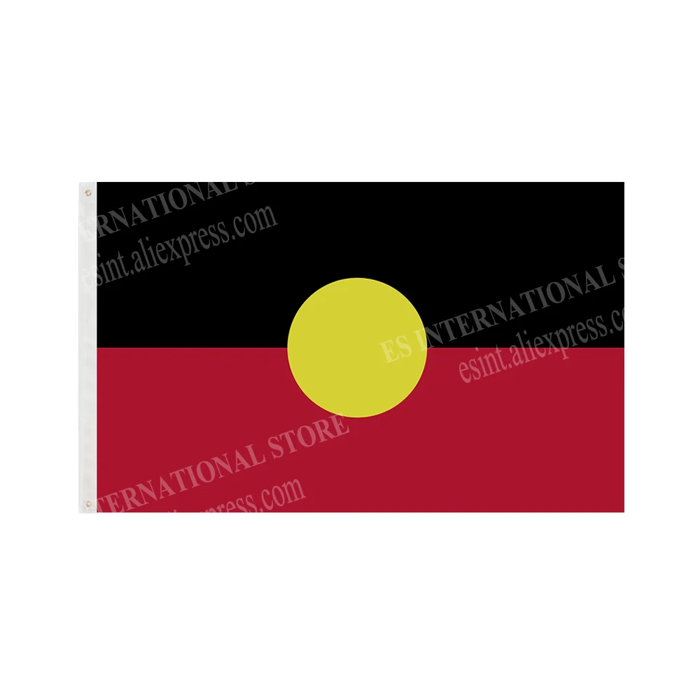 Australian Aboriginal Flag For Decoration 90 x 150cm 3 x 5ft Custom Banner Metal Holes Grommets Indoor And Outdoor