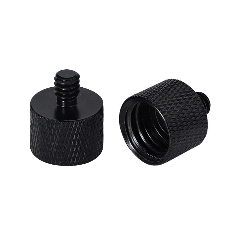 Non-slip 5/8 "fêmea a 3/8" macho e 1/4 "adaptador masculino do microfone para o adaptador do nível do espírito do tripé anti-corrosão