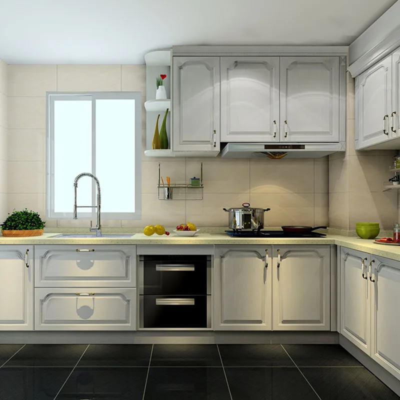 Customized cabinets Customized overall modern, simple and economical quartz stone cabinets Assemble small-sized kitchens