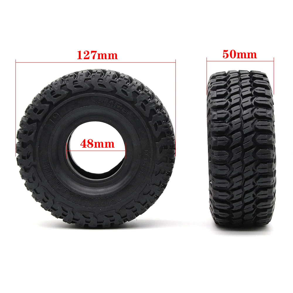 Gomme di gomma a 127 pollici del grapplatore del fango di 1.9 MM per SCX10 assiale SCX10 SCX10 II JEEP 90046 90047 TRX-4 Defender G500 TRX-6 G63 del