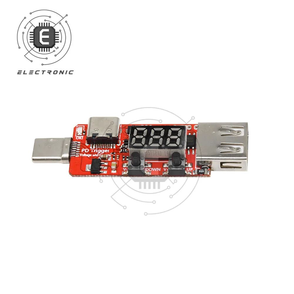 USB PD 3.0 Protocol Fast Charge Digital Coulometer Voltmeter Ammeter Type-c Trigger Inducer Detector Current Voltage Tester