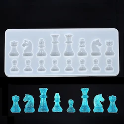 3d uv resina molde de xadrez silicone resina cola epoxy moldes para diy jóias fazendo ferramentas resina moldes selicone artesanal artesanato descobertas