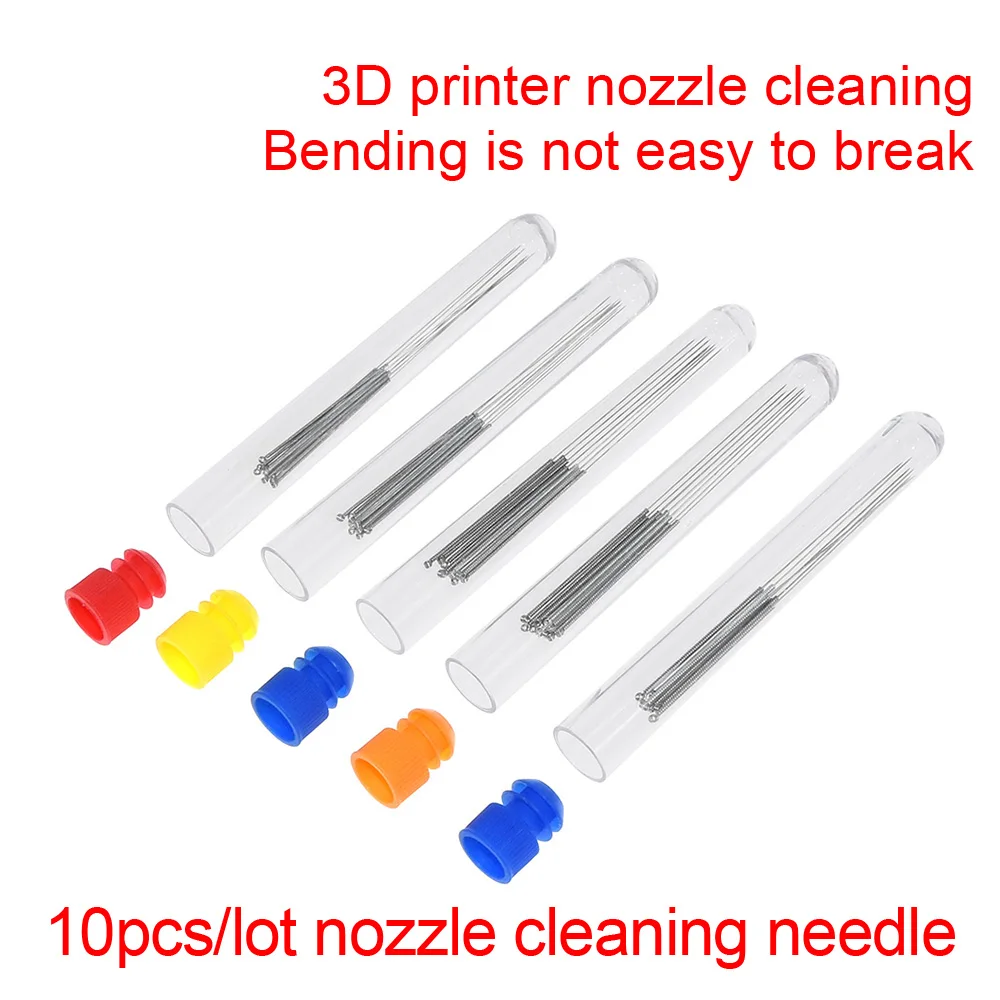 10pcs 3D Printer Tools Stainless Steel Nozzle Cleaning Needles E3D V6 MK8 Nozzle Drills Needle For 3D Printer Ender 3 V2