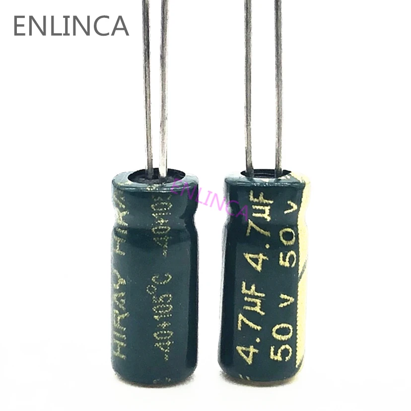 20pcs/lot S24 high frequency low impedance 50v 4.7UF aluminum electrolytic capacitor size 5*11 4.7UF 20%