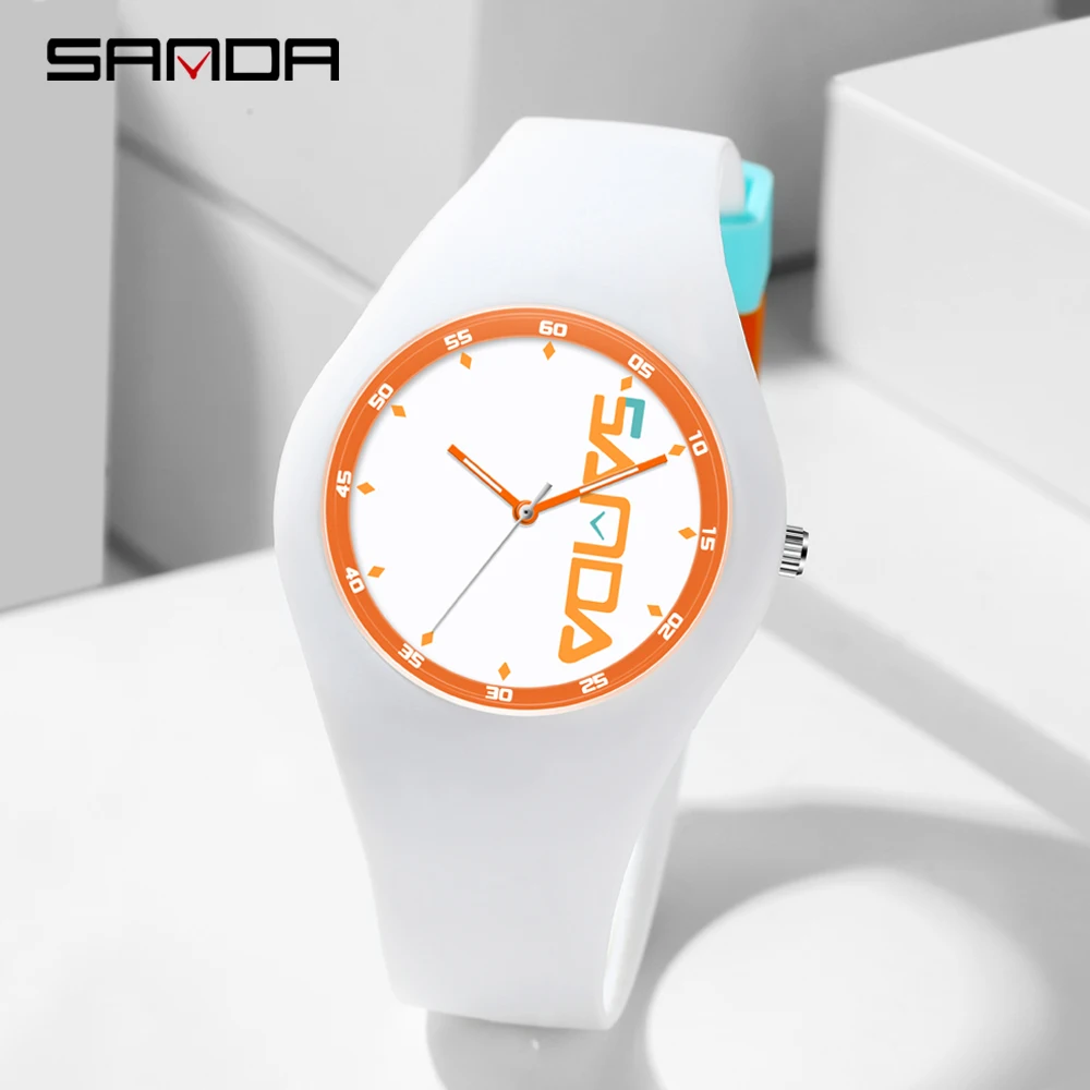 2023 SANDA Creativity Fashion Brand Women Men\'s Waterproof Sports Watch Quartz Digital Luxury Analog Student Wrist Watches 6076