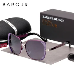 BARCUR Luxe Merk Gepolariseerde Zonnebril Vrouwen Shades Zonnebril Mode UV400