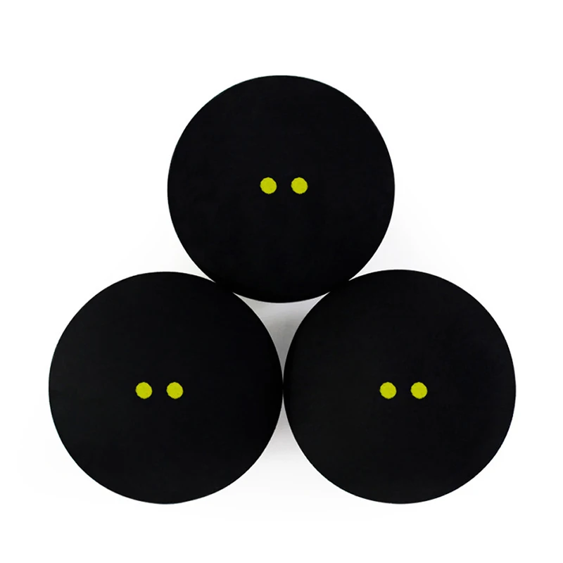 Double Yellow Point Squash Bolas, Borracha, Raquete, Treinamento de Velocidade, Pontos, 1Pc, 2Pcs