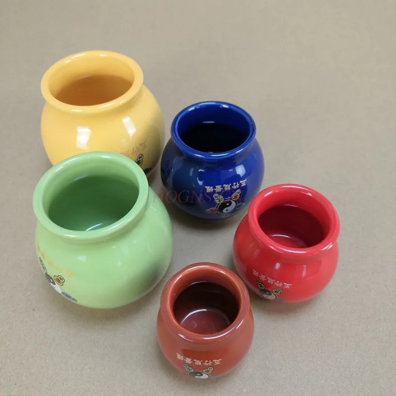 

5pcs Health Tank Massage Cup Slimming Beauty Ceramic Treatment Pot Cupping Fire Jar Therapy Care Tool Body