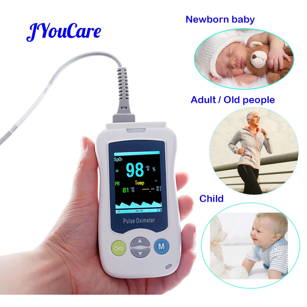 JYouCare Medical Portable Handheld Pulse Oximeter Adult Newborn Infant Neonatal Child Baby Kids Oximetro De dedo OLED Fingertip