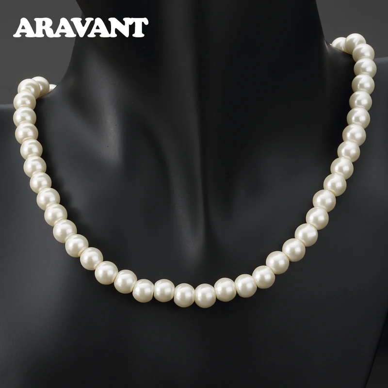 Silver 925 Jewelry Genuine Freshwater Pearl Necklaces For Women