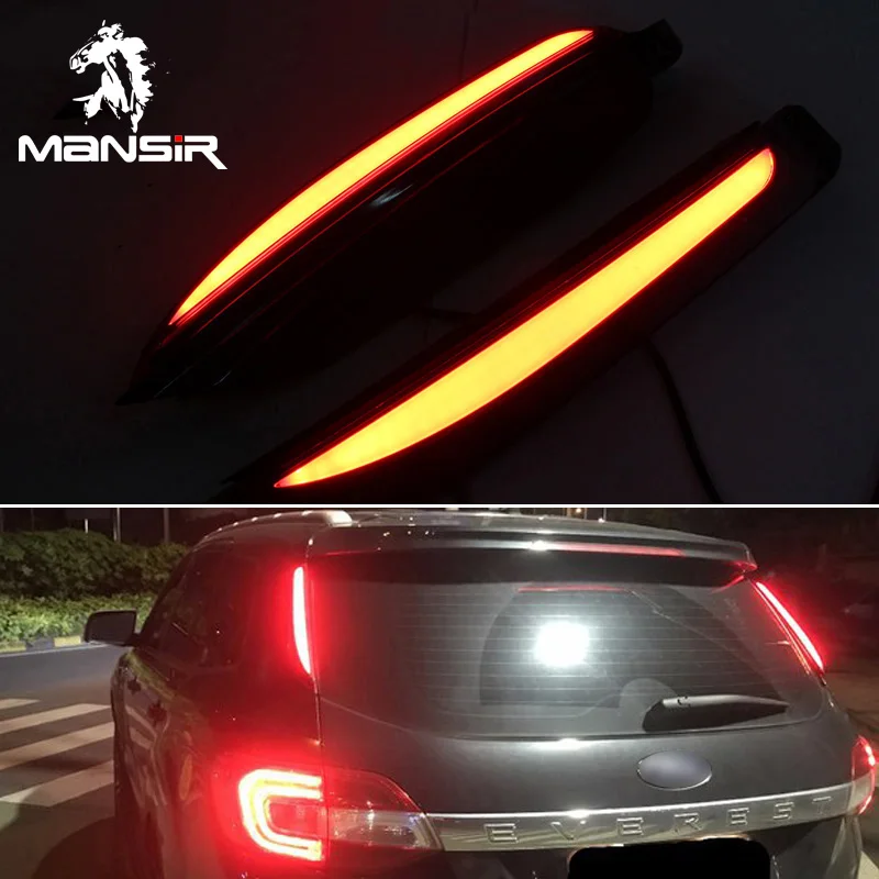 

Car LED Rear Bumper Light Reflector Taillights For Ford Everest 2016 2017 2018 2019 Tail Lights Fog Lamp Auto Brake Light