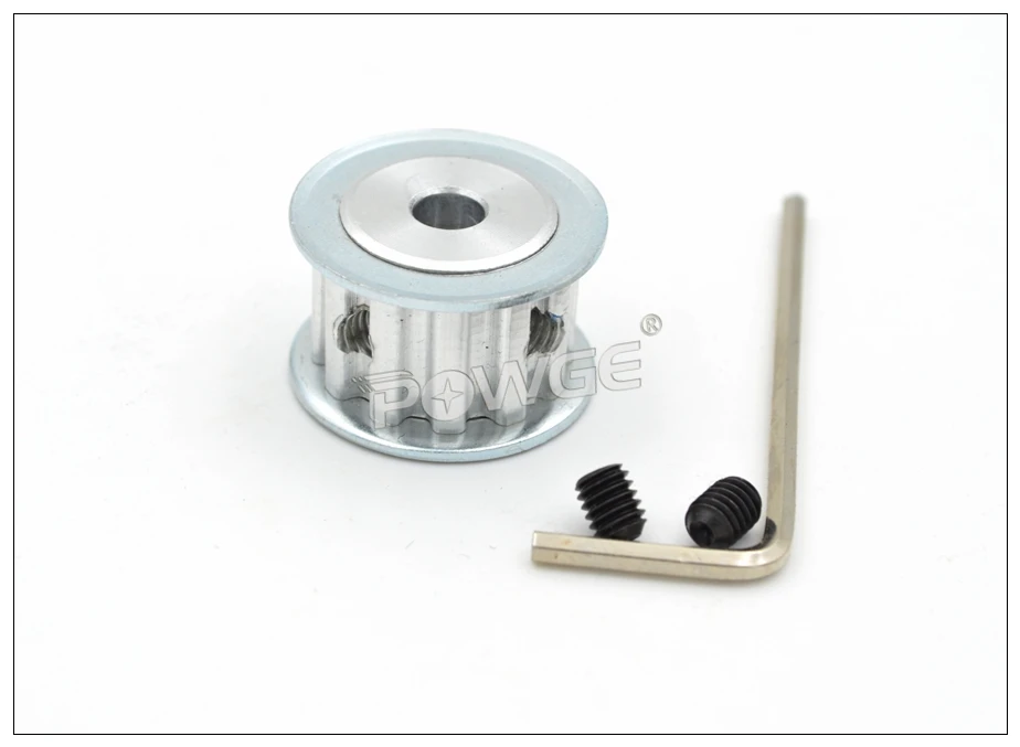 POWGE 10 Teeth T5 Timing Pulley Bore 5/6/6.35mm Fit W=10/15mm T5 Synchronous Belt 10T 10Teeth T5 Timing Belt Pulley 10-T5