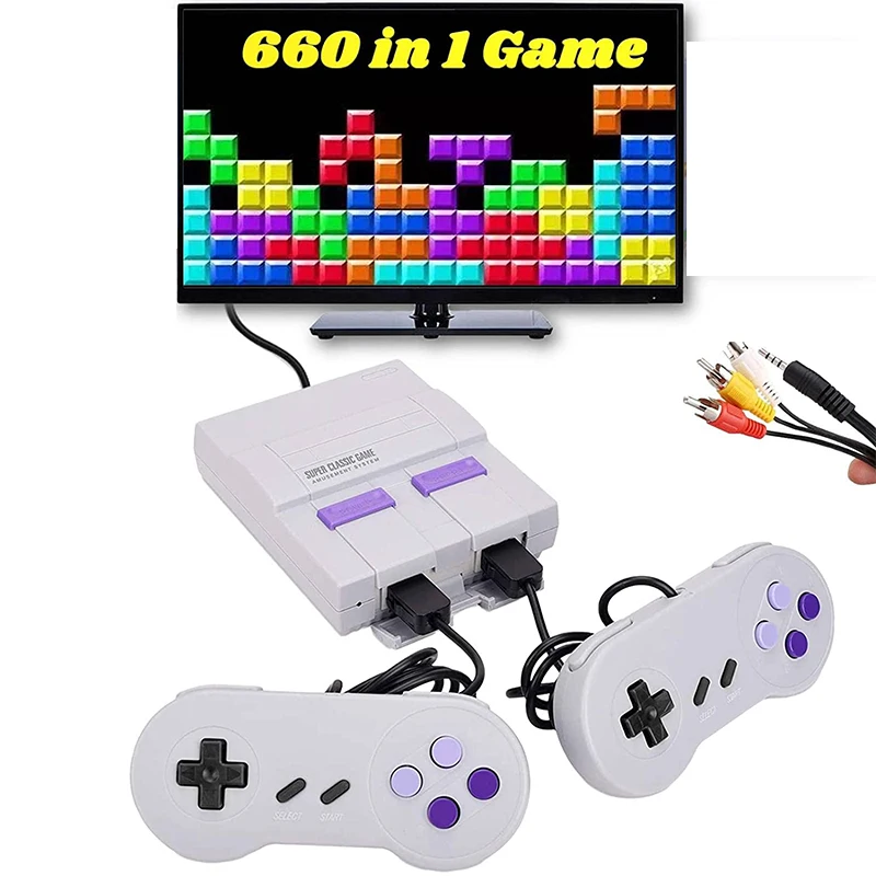 Retro Video Game Console Super Classic Game TV 8 Bit Family TV Built-in 620/660 NES Games AV Output Handheld Gaming Player Gift