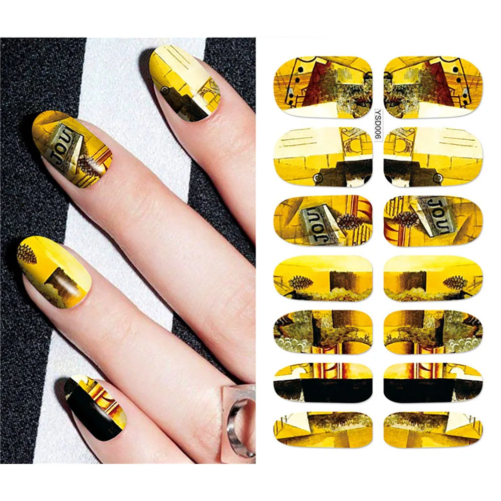 Water Nail stickers For Whole Nails 2022 Transfer Colorful Summer Nail Sticker Design Decals New Year Nail\'s Decoration Manucure