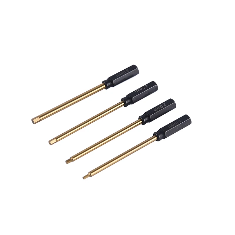 4pcs Durable Alloy Steel Metal 1.5 2.0 2.5 3.0 4.0 5.5 7.0 8.0mm Metal Hexagonal Wrenches Screw drivers Tools Kit for RC Models