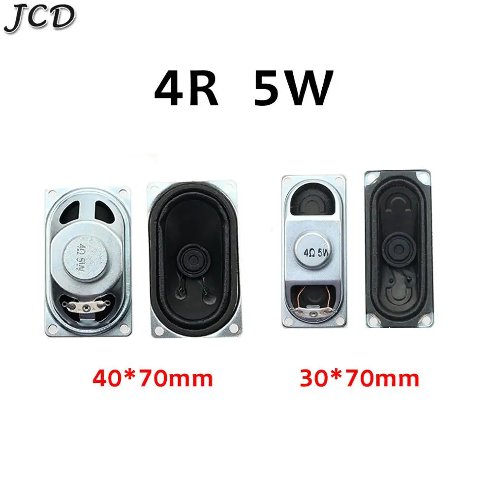 JCD 1PCS LCD Monitor/TV Speaker Horn 5W 4R 4070 3070 Loud speaker 4 ohms 5 Watt 4R 5W 40*70MM 30*70m thickness 24mm 18mm