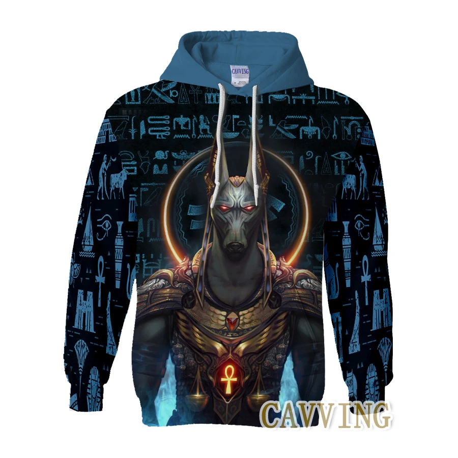 CAVVING 3D Printed God Eye of Egypt Pharaoh Anubis Ancient Hoodies Hooded Sweatshirts Harajuku Clothing for Women/men Hoodies 02