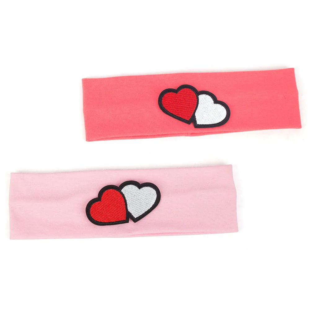 DIY Red White Heart Newborn Hair Accessories Baby Headband Girl Cotton Elastic Hairband Cartoon Headband Boy